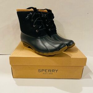 Sperry STS86440 Women's Saltwater Wool Black Duck Boot Woman's Size 9.5